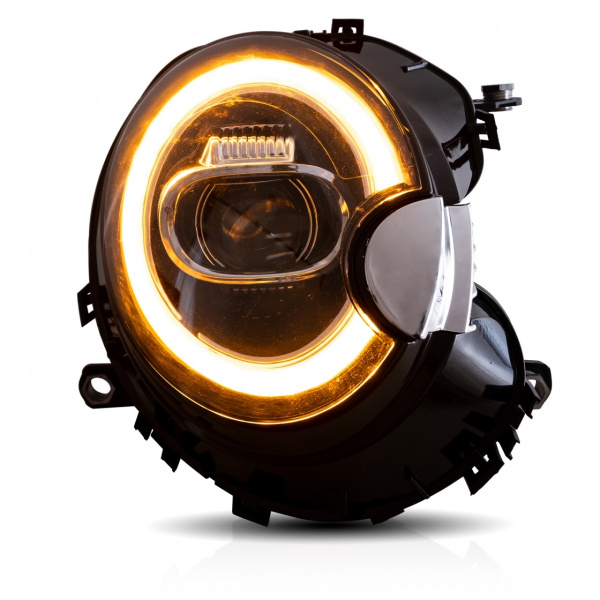 VOLL LED Tagfahrlicht Design Scheinwerfer für Mini Cooper 06-14 schwarz mit dyn. LED Blinker